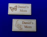Magnetic Name Badge, engraved with loved one's name, personalized badges