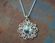 Rhinestone Flourish Pendant Necklace Rhinestone Flourish Pendant Necklace