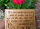 Carved Plaque With Loved One's Name