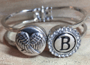 Double Charm Bangle Bracelet